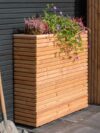 Bloembak Krefeld Red Class Wood 90 x 30 x 102 cm op wieltjes - Afbeelding 2