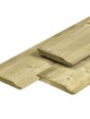 Noord-Europees vuren rabatdeel overhangend gedroogd, groen geïmpregneerd 1,9 x 14,5 - 240cm